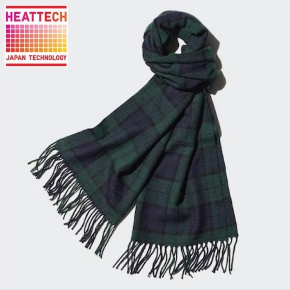 Uniqlo Plaid Scarf in Green and Black (UNISEX)
